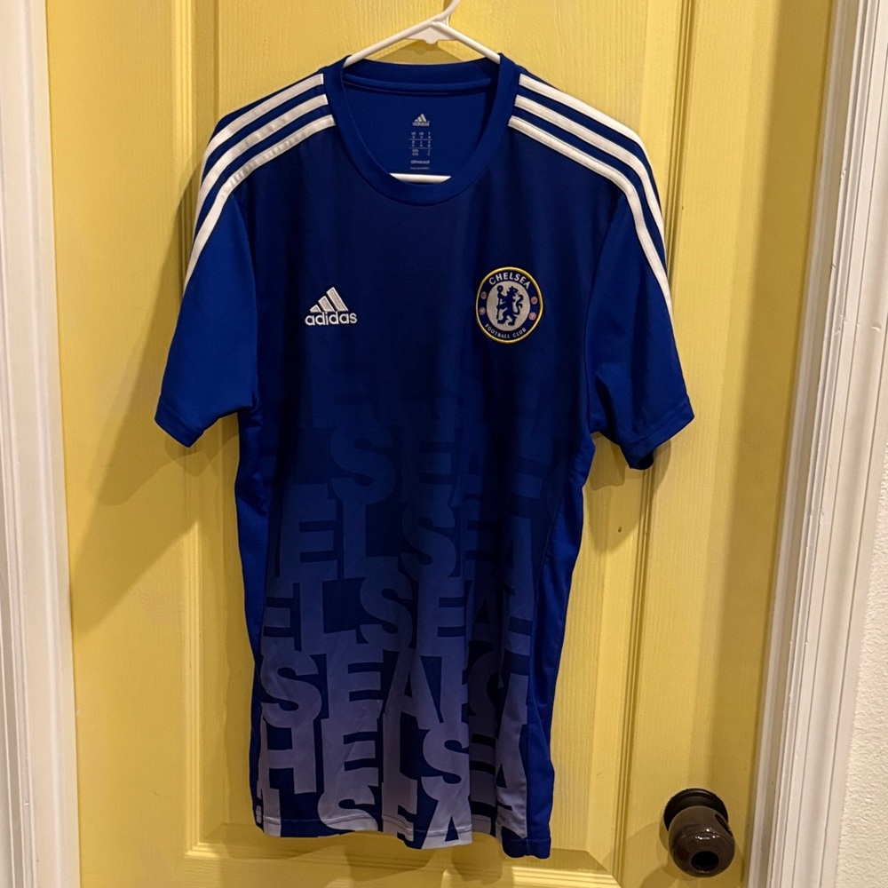 adidas Royal Blue Chelsea FC Short Sleeve Training Tee
